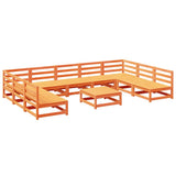 vidaXL 10-delige Loungeset massief grenenhout