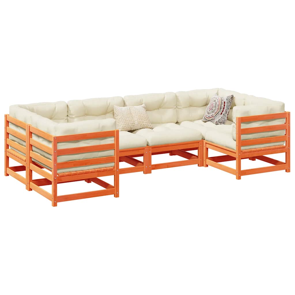 vidaXL 6-Piece Lounge Set Solid Pine Wood