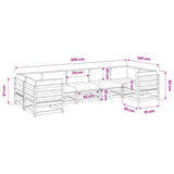 vidaXL 7-Piece Lounge Set Solid Pine Wood