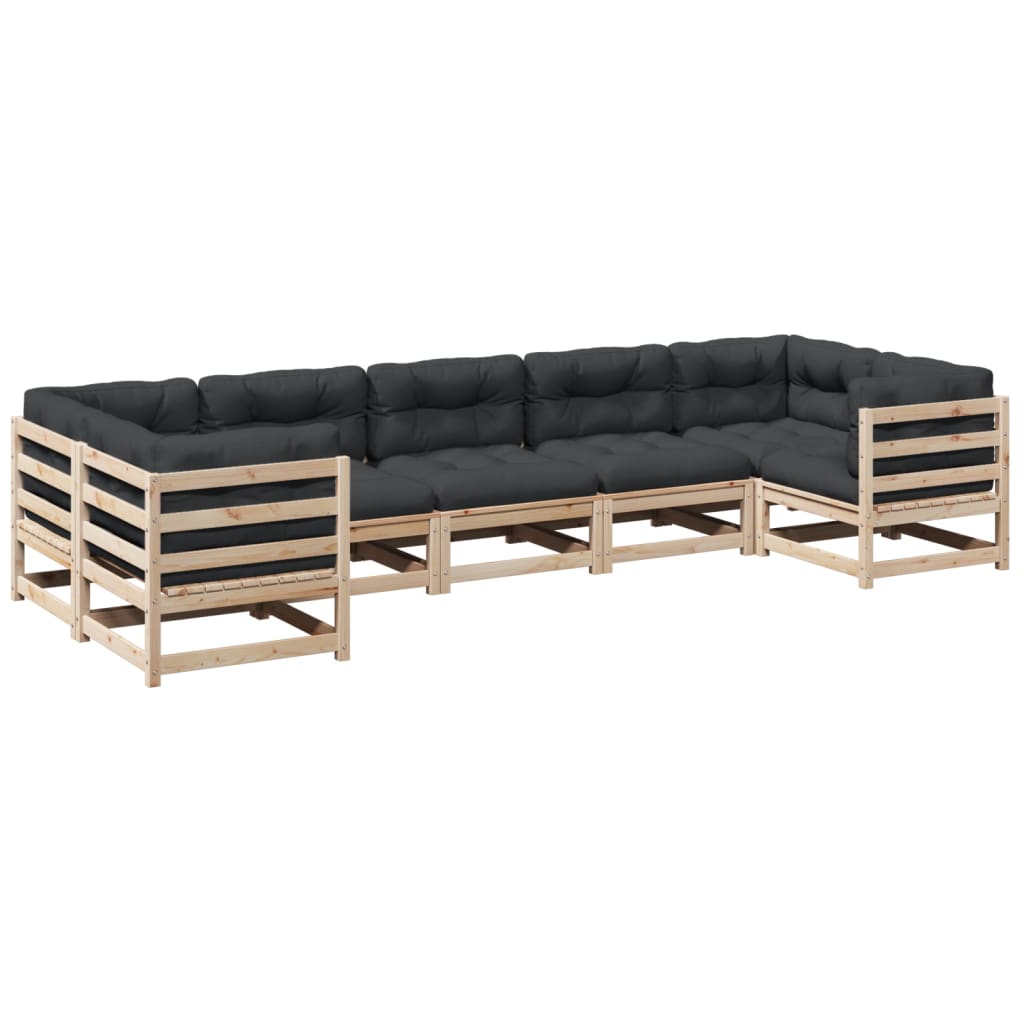 vidaXL 7-Piece Lounge Set Solid Pine Wood
