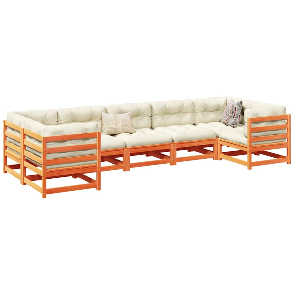 vidaXL 7-Piece Lounge Set Solid Pine Wood