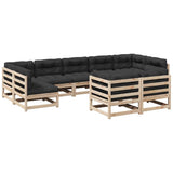 vidaXL 9-delige Loungeset massief grenenhout