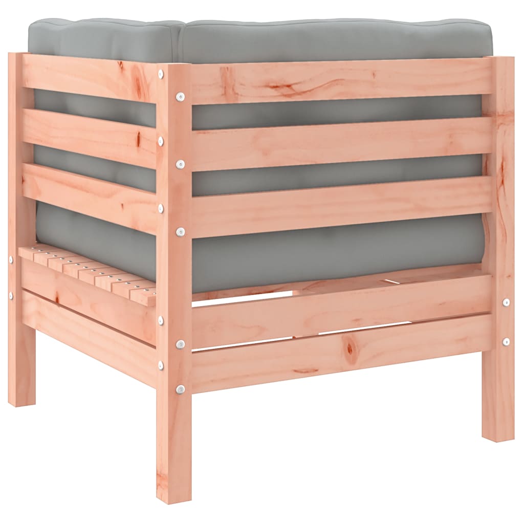 vidaXL 9-delige Loungeset met kussens massief grenenhout wasbruin