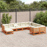 vidaXL 10-delige Loungeset massief grenenhout