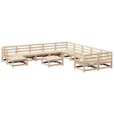 vidaXL 12-delige Loungeset massief grenenhout
