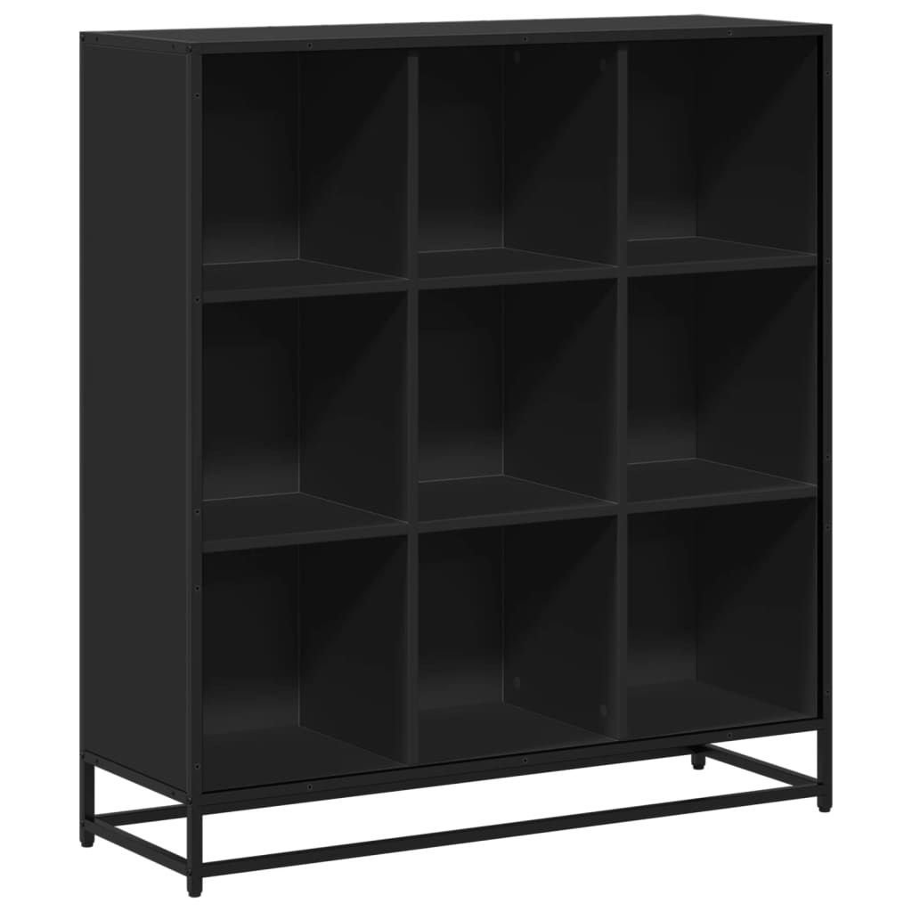 vidaXL Boekenkast 97,5x33x107,5 cm bewerkt hout en metaal zwart