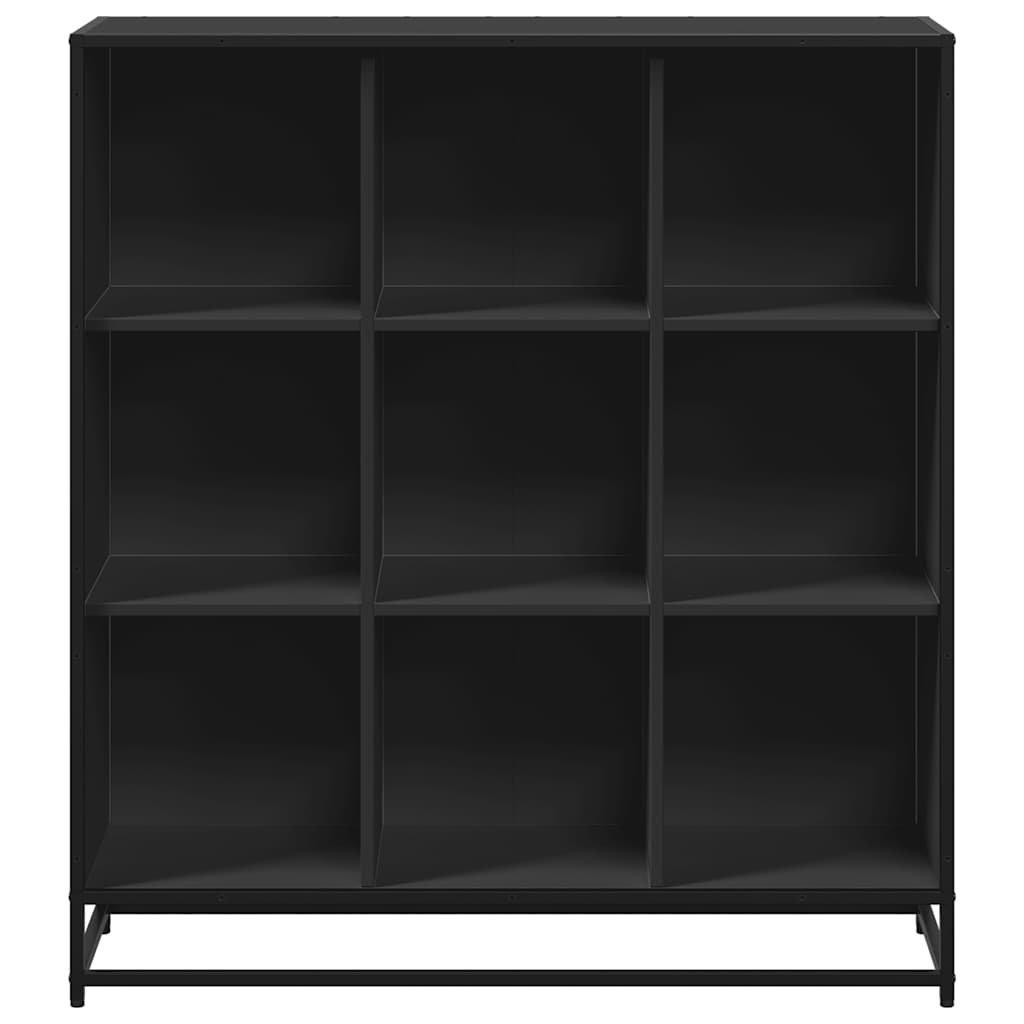 vidaXL Boekenkast 97,5x33x107,5 cm bewerkt hout en metaal zwart