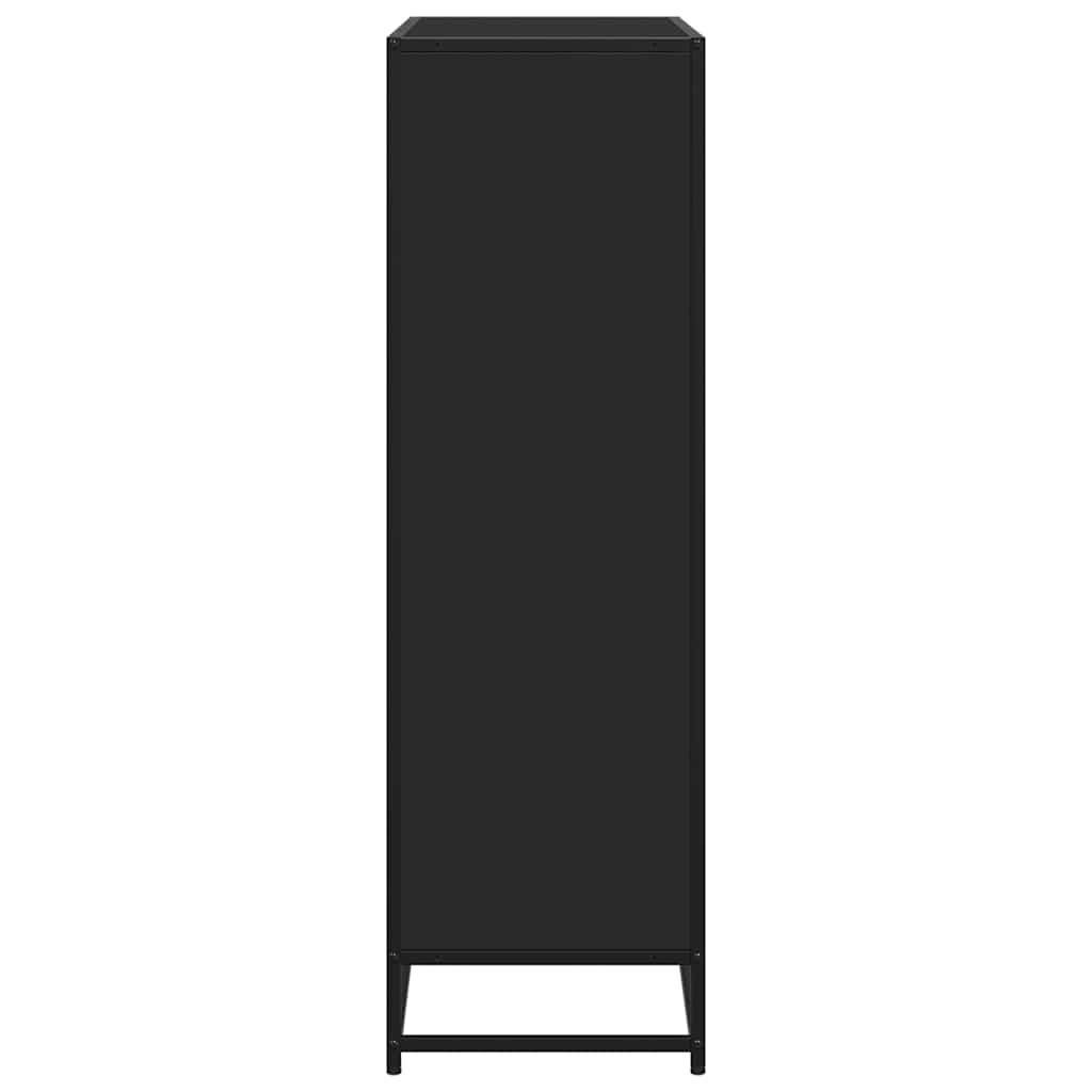vidaXL Boekenkast 97,5x33x107,5 cm bewerkt hout en metaal zwart