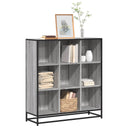 vidaXL Boekenkast 97,5x33x107,5 cm bewerkt hout en metaal zwart