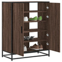 vidaXL Schoenenkast 75x38x97,5 cm bewerkt hout en metaal sonoma eiken