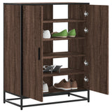 vidaXL Schoenenkast 75x38x97,5 cm bewerkt hout en metaal sonoma eiken