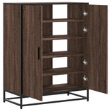vidaXL Schoenenkast 75x38x97,5 cm bewerkt hout en metaal sonoma eiken