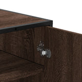 vidaXL Schoenenkast 75x38x97,5 cm bewerkt hout en metaal sonoma eiken