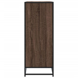vidaXL Shoe Cabinet 75x38x97.5 cm Engineered Wood and Metal Black