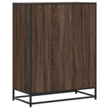 vidaXL Shoe Cabinet 75x38x97.5 cm Engineered Wood and Metal Black