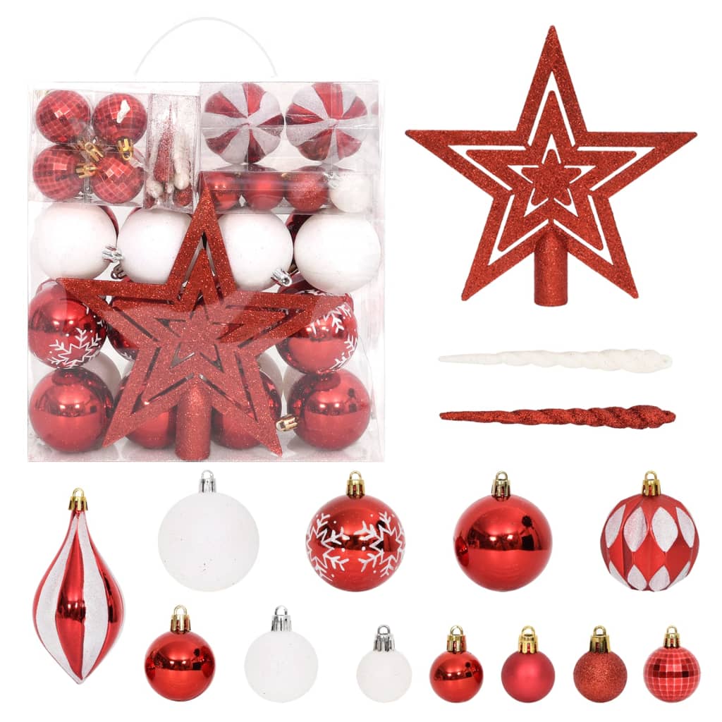 vidaXL 70-delige Kerstballenset goud en rood