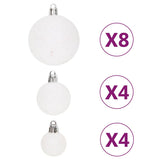 vidaXL 70-delige Kerstballenset goud en rood