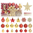 vidaXL 108-piece Christmas Ball Set gold and red