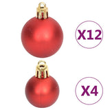 vidaXL 108-piece Christmas Ball Set gold and red