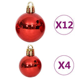 vidaXL 108-piece Christmas Ball Set gold and red