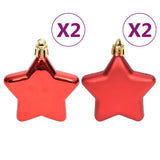 vidaXL 108-piece Christmas Ball Set gold and red