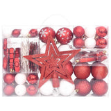 vidaXL 108-piece Christmas Ball Set gold and red