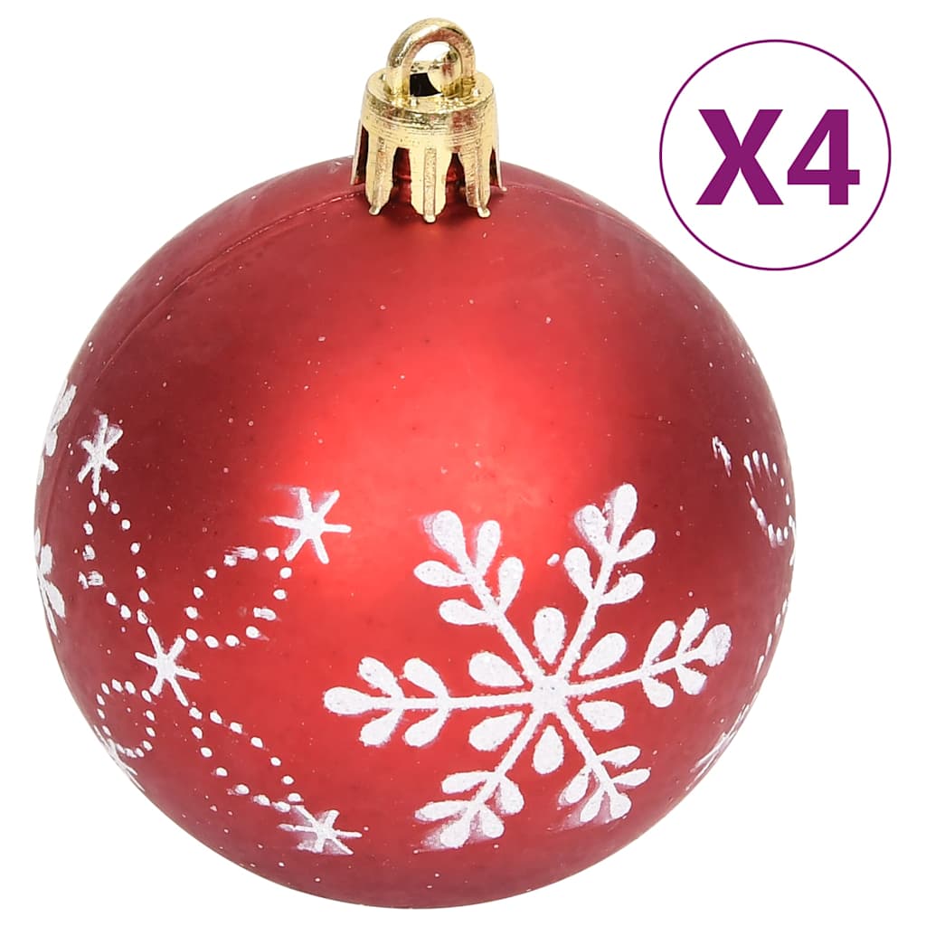 vidaXL 108-piece Christmas Ball Set gold and red