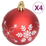 vidaXL 108-piece Christmas Ball Set gold and red