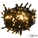 vidaXL 60-delige Kerstballenset met piek en 150 LED's goud en brons