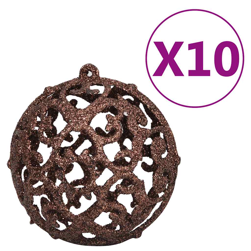 vidaXL 60-delige Kerstballenset met piek en 150 LED's goud en brons