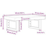 vidaXL Bathroom Wall Shelf Steel and Solid Beechwood