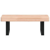 vidaXL Bathroom Wall Shelf Steel and Solid Beechwood