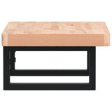 vidaXL Bathroom Wall Shelf Steel and Solid Beechwood