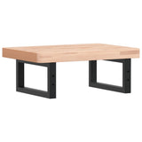 vidaXL Bathroom Wall Shelf Steel and Solid Beechwood