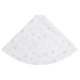 vidaXL Luxe Kerstboomrok Wit 90 cm Imitatiebont