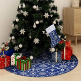 vidaXL Kerstboomrok luxe met sok 90 cm stof rood
