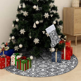 vidaXL Kerstboomrok luxe met sok 90 cm stof rood