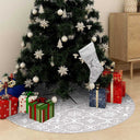 vidaXL Kerstboomrok luxe met sok 90 cm stof rood