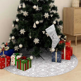 vidaXL Kerstboomrok luxe met sok 90 cm stof rood
