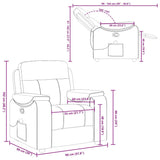 vidaXL Relaxfauteuil donkergrijze stof