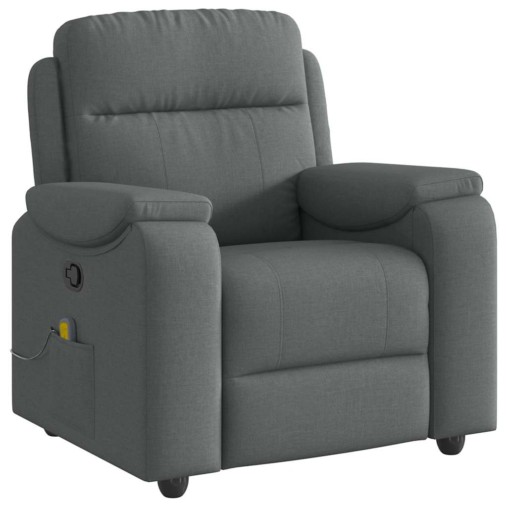 vidaXL Relaxfauteuil donkergrijze stof