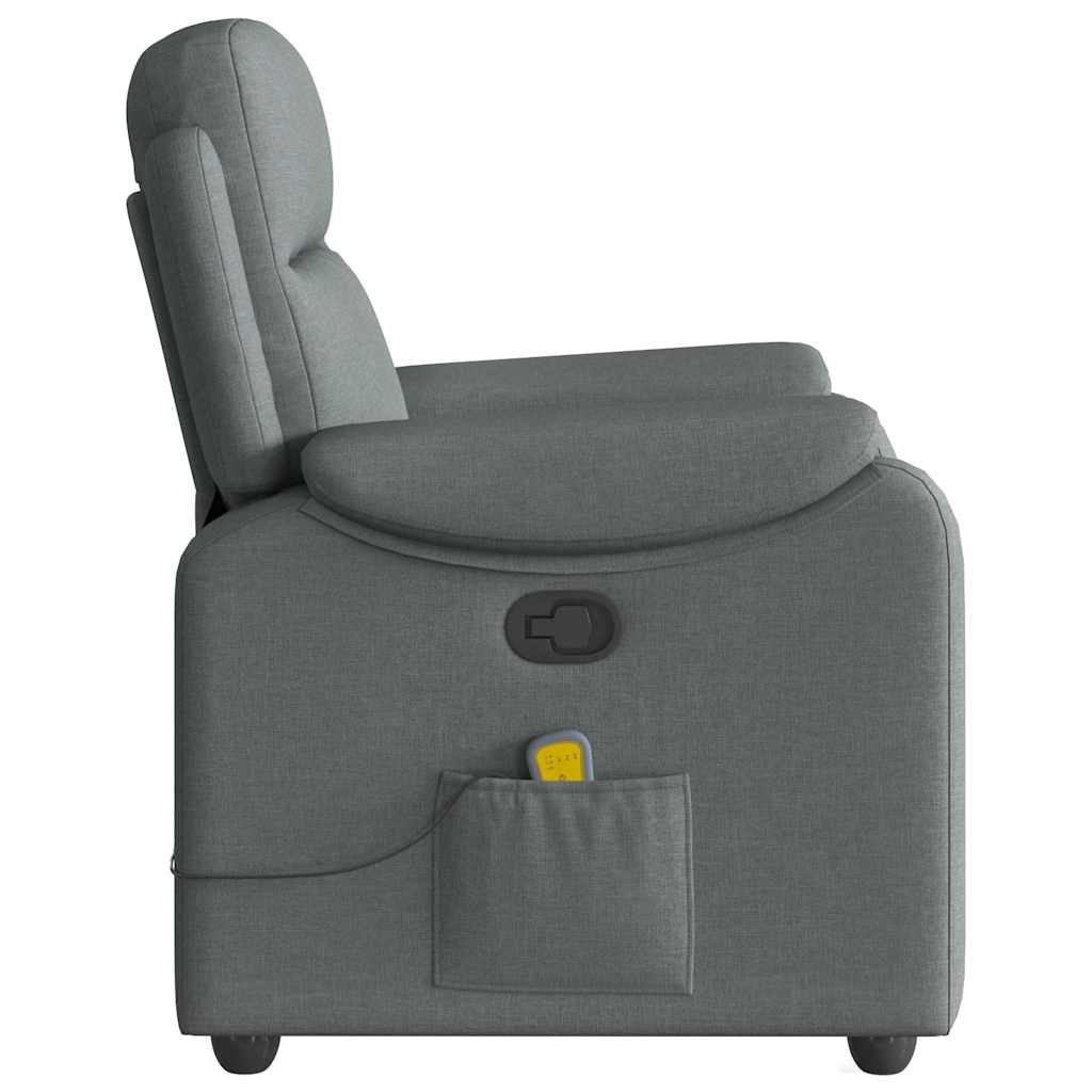 vidaXL Relaxfauteuil donkergrijze stof