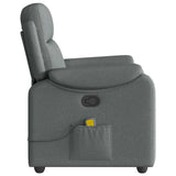 vidaXL Relaxfauteuil donkergrijze stof