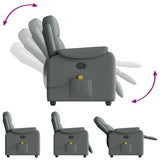 vidaXL Relaxfauteuil donkergrijze stof