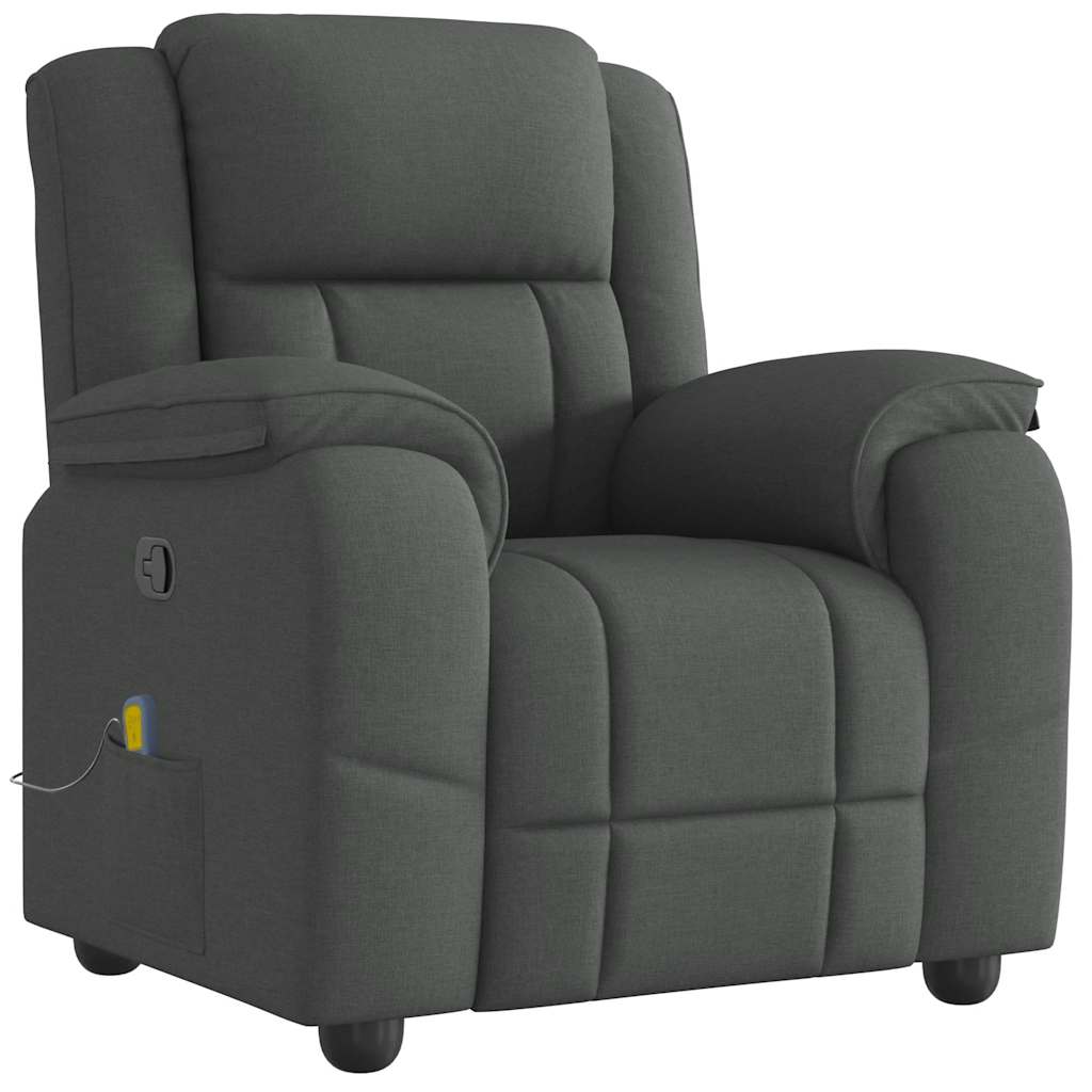 vidaXL Recliner dark grey fabric