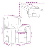 vidaXL Recliner dark grey fabric