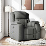 vidaXL Recliner dark grey fabric