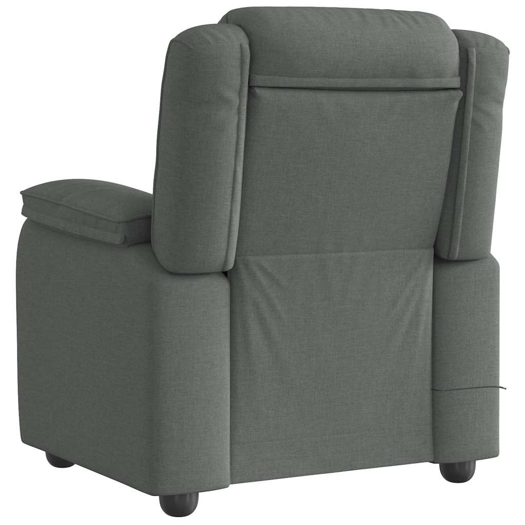 vidaXL Recliner dark grey fabric