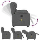 vidaXL Recliner dark grey fabric
