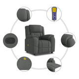 vidaXL Recliner dark grey fabric